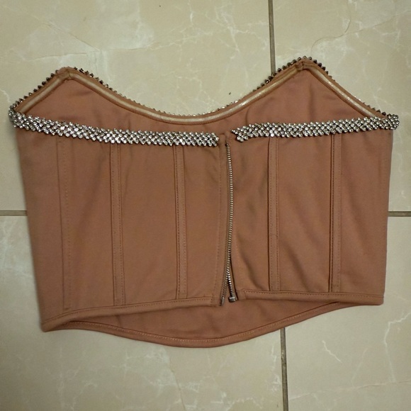 Beaded Trim Corset Top - Picture 2 of 3